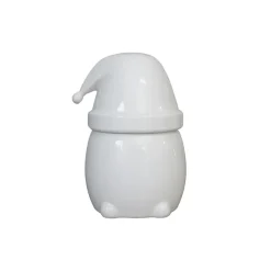 Outlet DBKD Bol con tapa Eating Santa pequeño, Shiny white Blanco