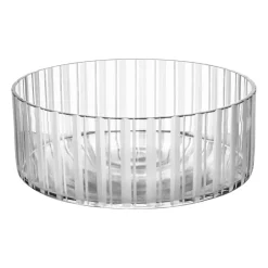 Hot Orrefors Bol Cut in number Ø27,5 cm, patrón de rayas Transparente