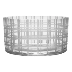 Clearance Orrefors Bol Cut in number 160 mm, Patrón de cuadrícula Transparente
