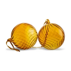 Best Byon Bola de Navidad Opacity M Ø8 cm, 2-pack, Amarillo