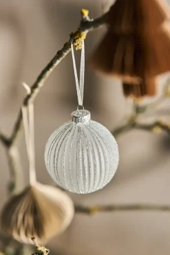 Online Scandi Living Bolas de Navidad Holiday 6 unidades, Blanco