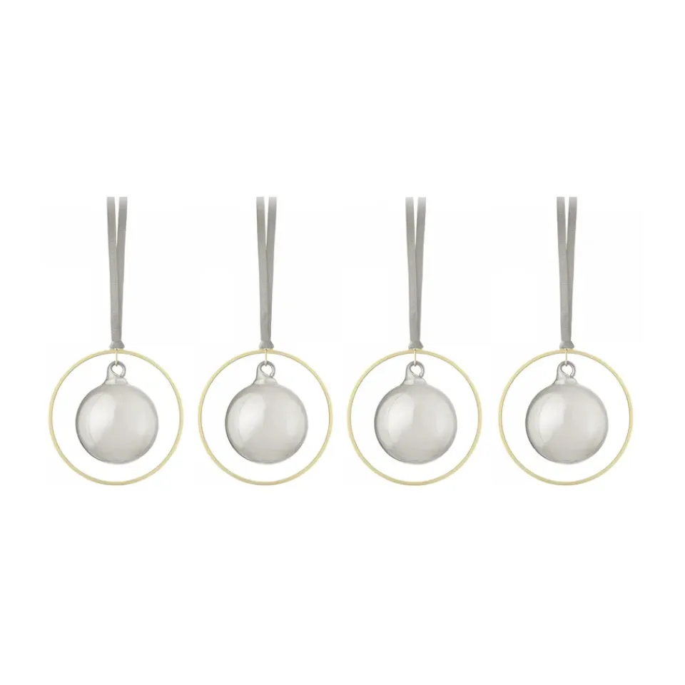 Sale Blomus Bolas de Navidad KITAI 8,5 cm 4 unidades, Smoke Gris