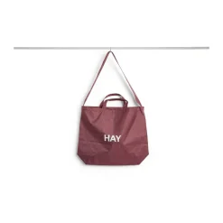 New HAY Bolsa Grid Crossover Bag medium, Burgundy, medium Rojo