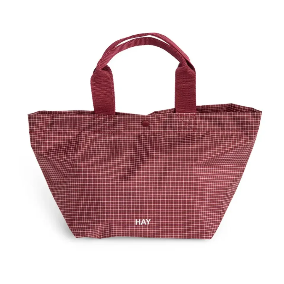 Online HAY Bolsa Grid Everyday Bag, Burgundy, mini Rojo