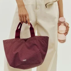 Online HAY Bolsa Grid Everyday Bag, Burgundy, mini Rojo