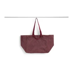 Best HAY Bolsa Grid Weekend Bag, Burgundy, medium Rojo