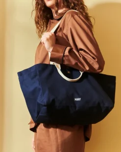 Discount HAY Bolsa Weekend Bag No 2 S 26x56 cm, Midnight blue Azul