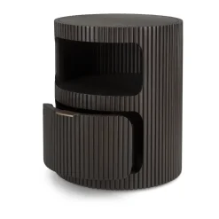 Sale Ethnicraft Boomerang cajonera, Dark brown mahogny, Ø45 cm Marrón