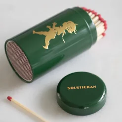 New Solstickan Design Bote de cerillas Solstickan 100-pack, Verde-dorado VerdeColor dorado