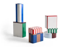 Discount HAY Bote Tin Container medium, Black-off white NegroBlanco