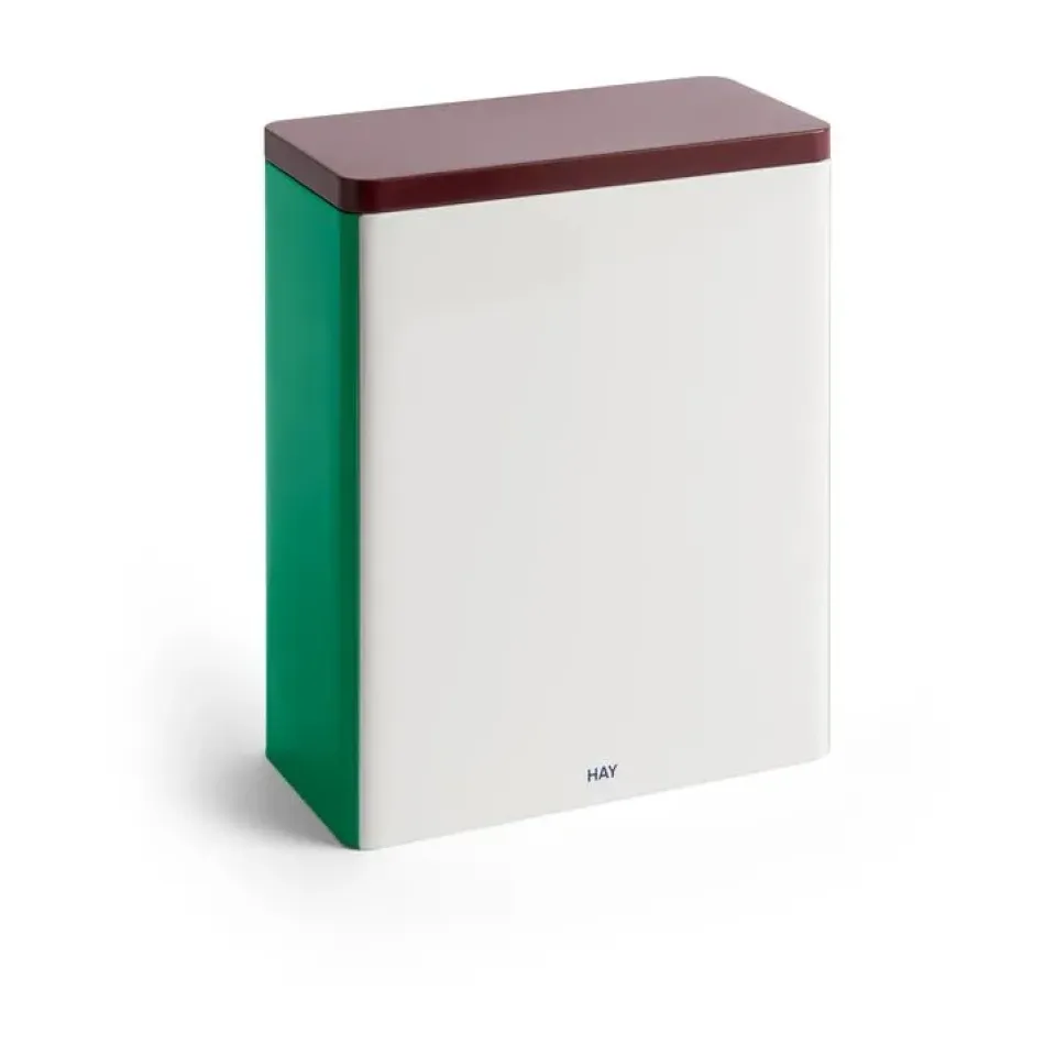 Clearance HAY Bote Tin Container x-large, Off white-burgundy-green Multi