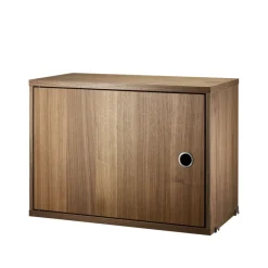 Online String Cabinet con puerta batiente , Nogal, 58x30 cm Marrón