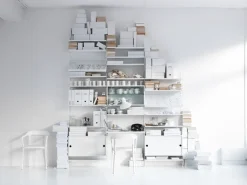 String Cabinet con puertas correderas , , 78x30 cm Blanco