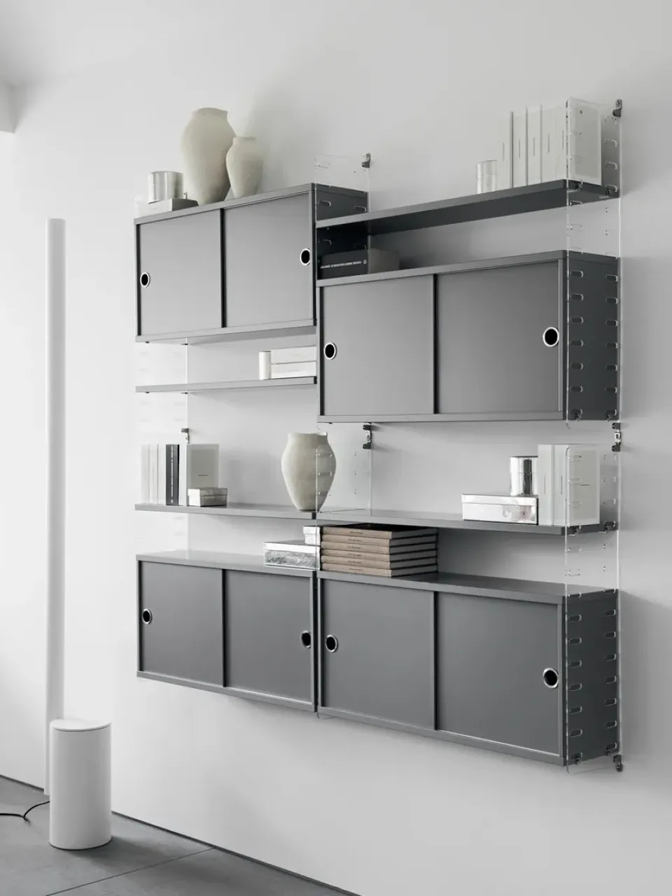 Best String Cabinet con puertas correderas , , 78x20 cm Blanco