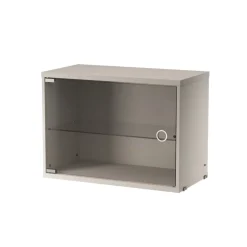 Sale String Cabinet vitrina con puertas correderas de cristal , , 58x30 cm Beige