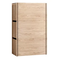 Clearance MOEBE Caja de almacenaje de roble 33x60 cm, Wood, black MarrónNegro