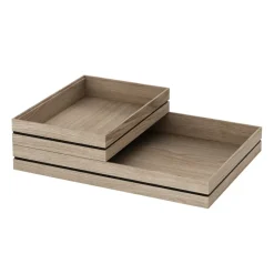 Discount MOEBE Caja de almacenaje Organise 25x34 cm, Wood Marrón