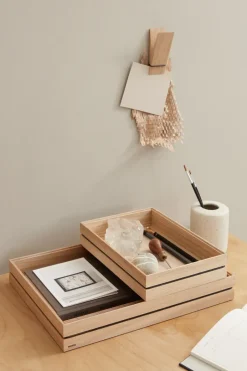 Discount MOEBE Caja de almacenaje Organise 25x34 cm, Wood Marrón