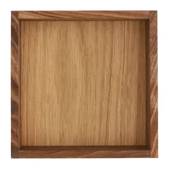 Discount Scandi Living Caja de almacenamiento Carve 15 cm, Roble teñido oscuro Marrón