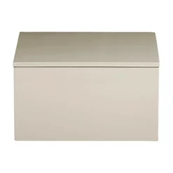 Mojoo Caja de almacenamiento lacada Lux 19x19x10,5 cm, Latte Gris