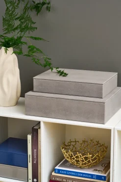 Best Mojoo Caja de almacenamiento lacada Lux 19x19x7 cm, Ultramarin Azul