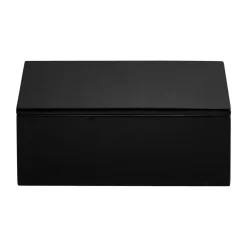 Sale Mojoo Caja de almacenamiento lacada Lux 19x19x7 cm, Negro
