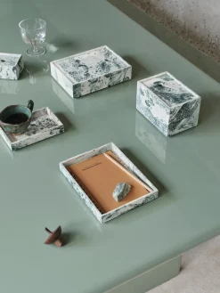 Clearance Ferm Living Caja de almacenamiento Mist 7,5x10 cm, Emerald-off white Gris