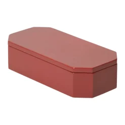 Ferm Living Caja de almacenamiento Nova 10x20 cm, Picante Red Rojo