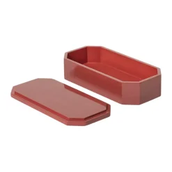 Ferm Living Caja de almacenamiento Nova 10x20 cm, Picante Red Rojo
