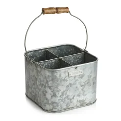 Clearance Humdakin Caja de almacenamiento zinc , 25x25 cm Plateado