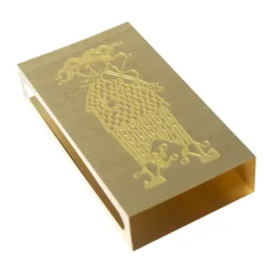 Best Pluto Design Caja de cerillas Stig Lindberg Karneval, Oro Color dorado