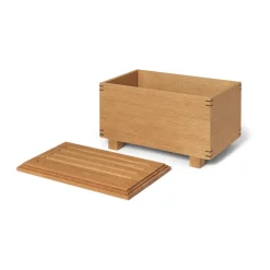 Hot Ferm Living Caja de madera Bon 19x35 cm, Oiled oak Marrón