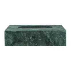 New Mette Ditmer Caja de pañuelos Marble 14x25,5 cm, Dark forest Verde