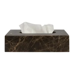 Clearance Mette Ditmer Caja de pañuelos Marble 14x25,5 cm, Marrón