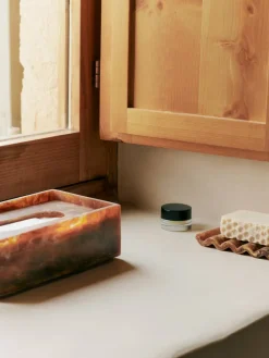 Best Ferm Living Caja de pañuelos Mist 12x21,5 cm, Sugar Kelp Gris