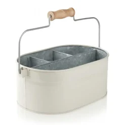 Clearance Humdakin Caja System bucket 30x19 cm, Beige BeigePlateado