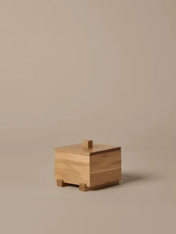 Hot Ferm Living Caja Moku , Roble sin tratar, 10×11×9,5 cm Beige