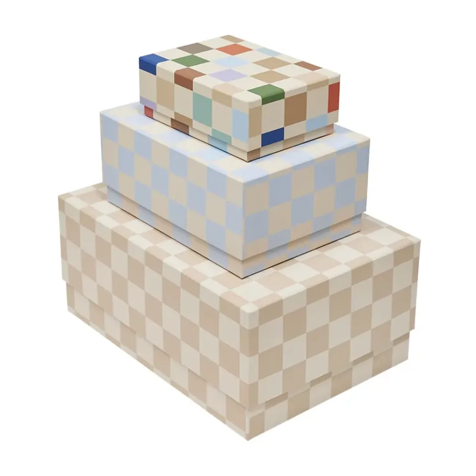 New OYOY Cajas de almacenamiento Mana 3 piezas, Multi