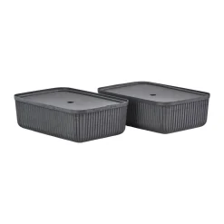 Discount Zone Denmark Cajas de almacenamiento Pulp 32x48 cm 2-pack, Black Negro