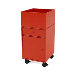 Outlet Montana Cajonera con ruedas Runner, Rosehip 145 Rojo