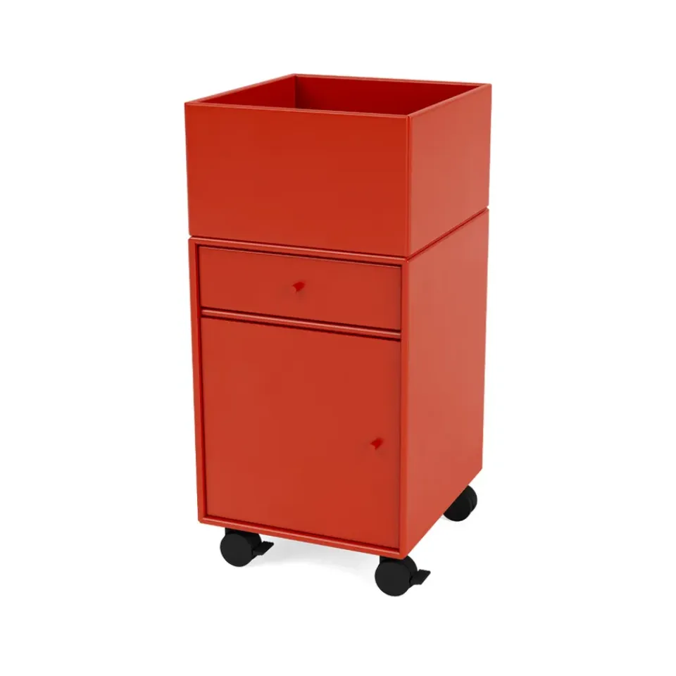 Outlet Montana Cajonera con ruedas Runner, Rosehip 145 Rojo