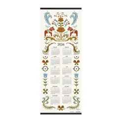 Discount Almedahls Calendario Dalahäst 2026, 35 x 90 cm Blanco