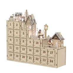 New Bloomingville Calendario de navidad Richie 33x38 cm, natural BeigeMarrón