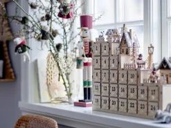 New Bloomingville Calendario de navidad Richie 33x38 cm, natural BeigeMarrón
