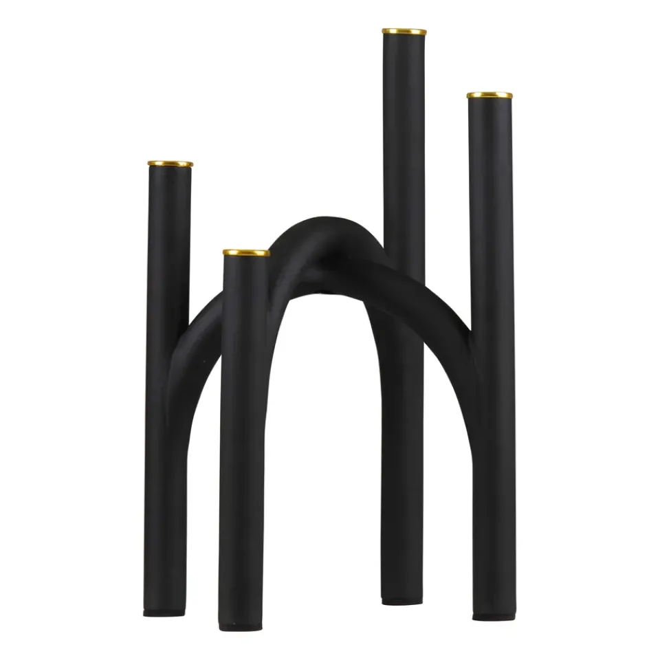 Outlet AYTM Candelabro Angui 34 cm, negro-oro NegroColor dorado