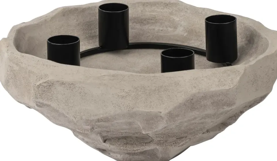 New Mette Ditmer Candelabro Art Piece Ø23 cm, Kit BeigeGris