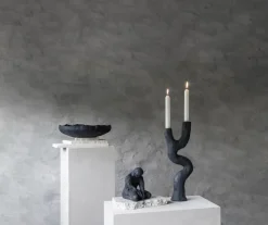 New Mette Ditmer Candelabro Art piece 41 cm, Black Negro