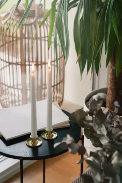 Clearance Hilke Collection Candelabro Basso bajo, latón macizo Color dorado