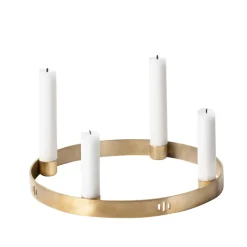 Online Ferm Living Candelabro Circle latón, pequeño Color dorado
