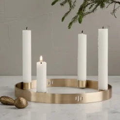 Online Ferm Living Candelabro Circle latón, pequeño Color dorado